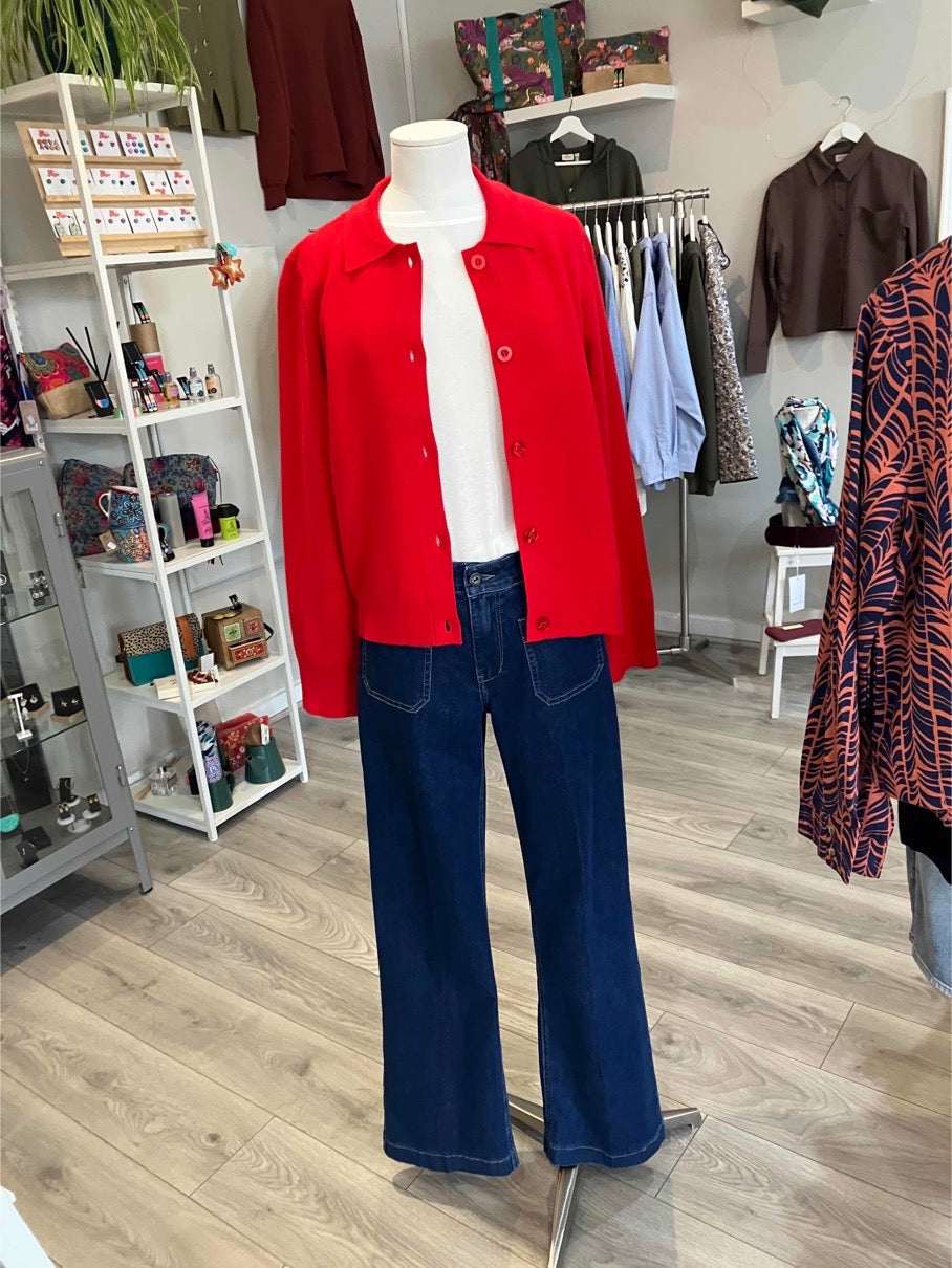 Red Button Colette front patch pocket in mid stone - [shop_name Strathaven] [womens clothing]