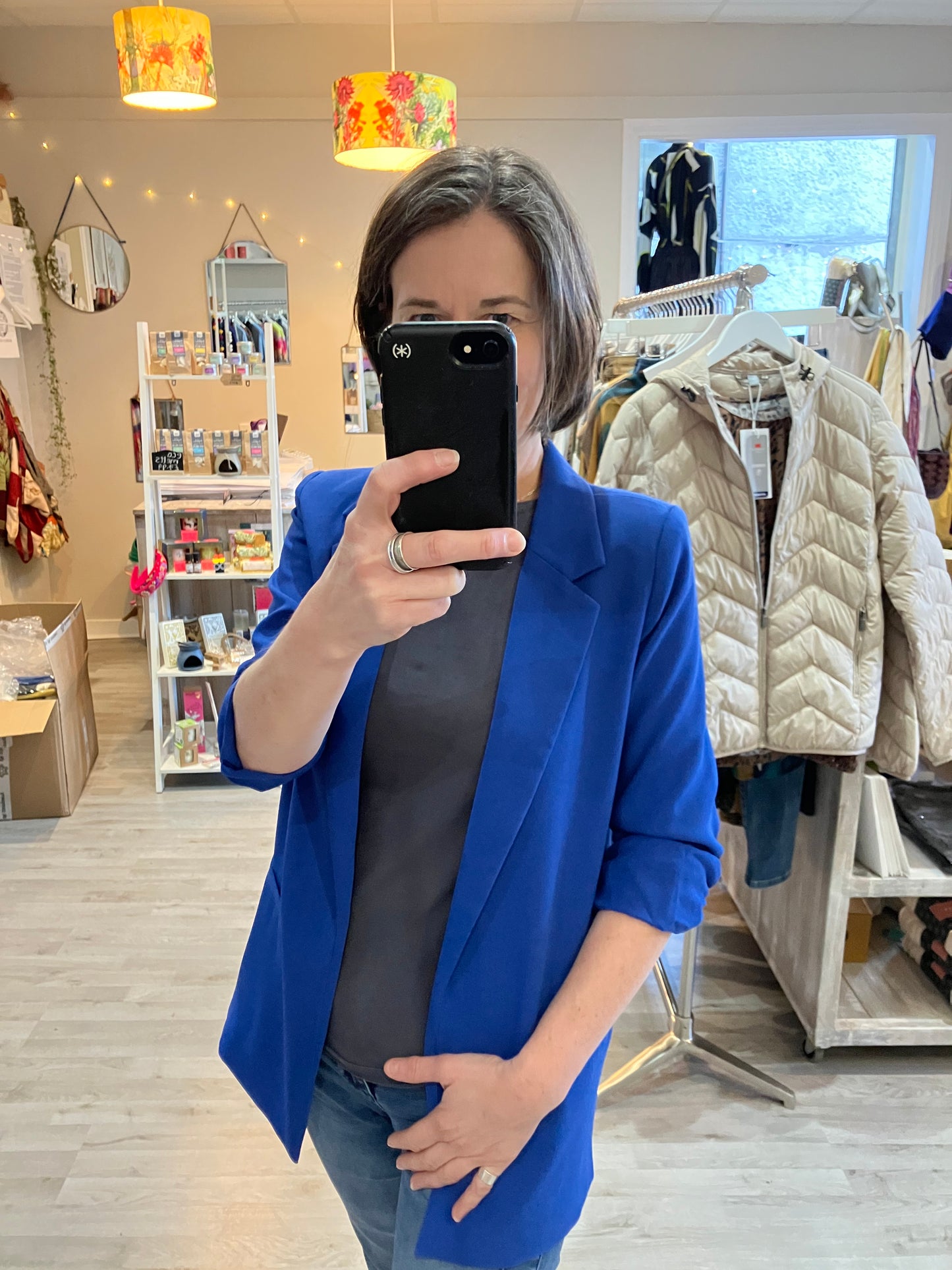 Soaked Shirley blazer in beaucoup blue