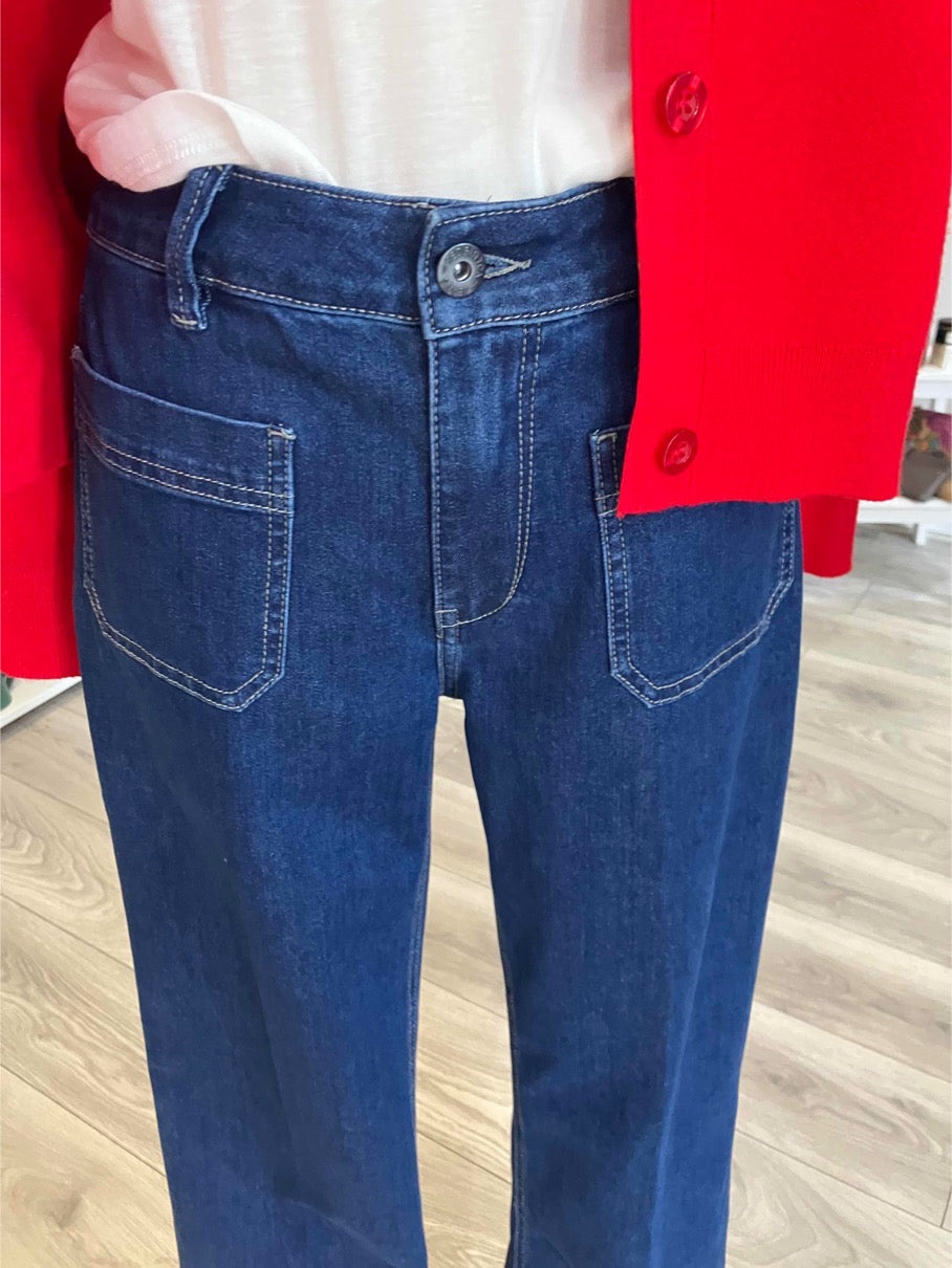 Red Button Colette front patch pocket in mid stone - [shop_name Strathaven] [womens clothing]