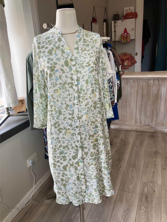 Yest Katja dress in pastel green and blue print - [shop_name Strathaven] [womens clothing]