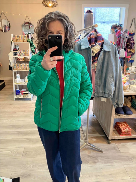 Fransa Padding jacket in bospherous green