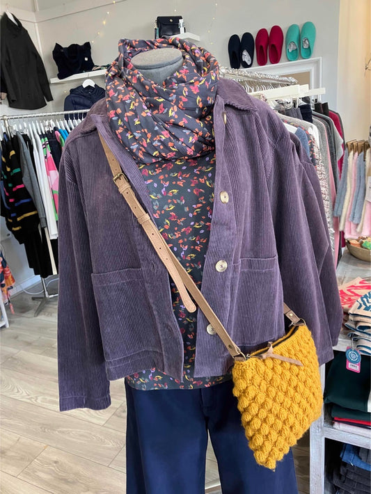 Nomads chunky cord jacket in plum