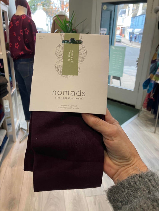 Nomads bamboo tights in black cherry