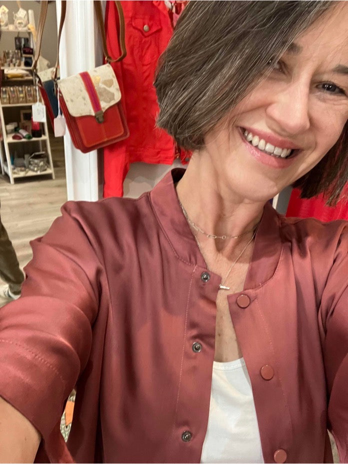 Yest Ksenia blousey jacket in plum - [shop_name Strathaven] [womens clothing]