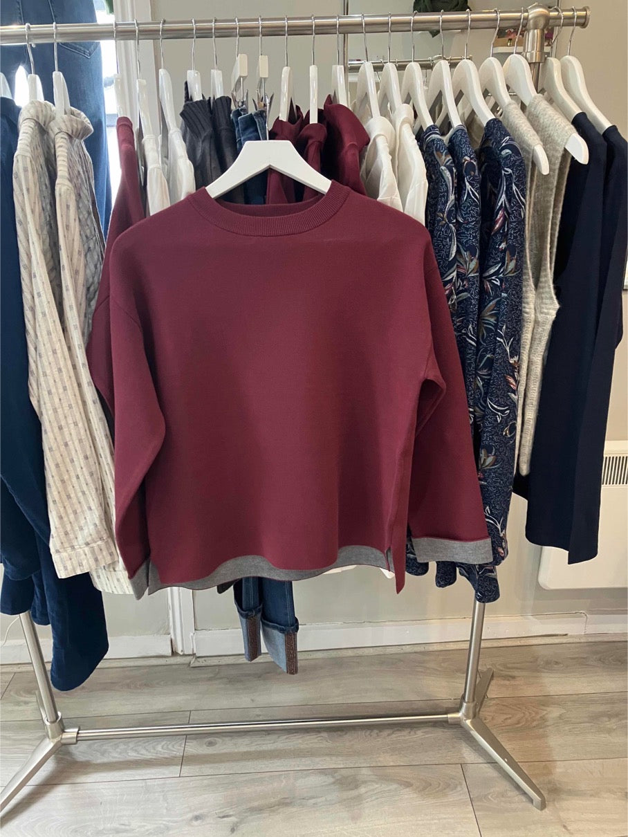 Yest Brenna sweater in wine red
