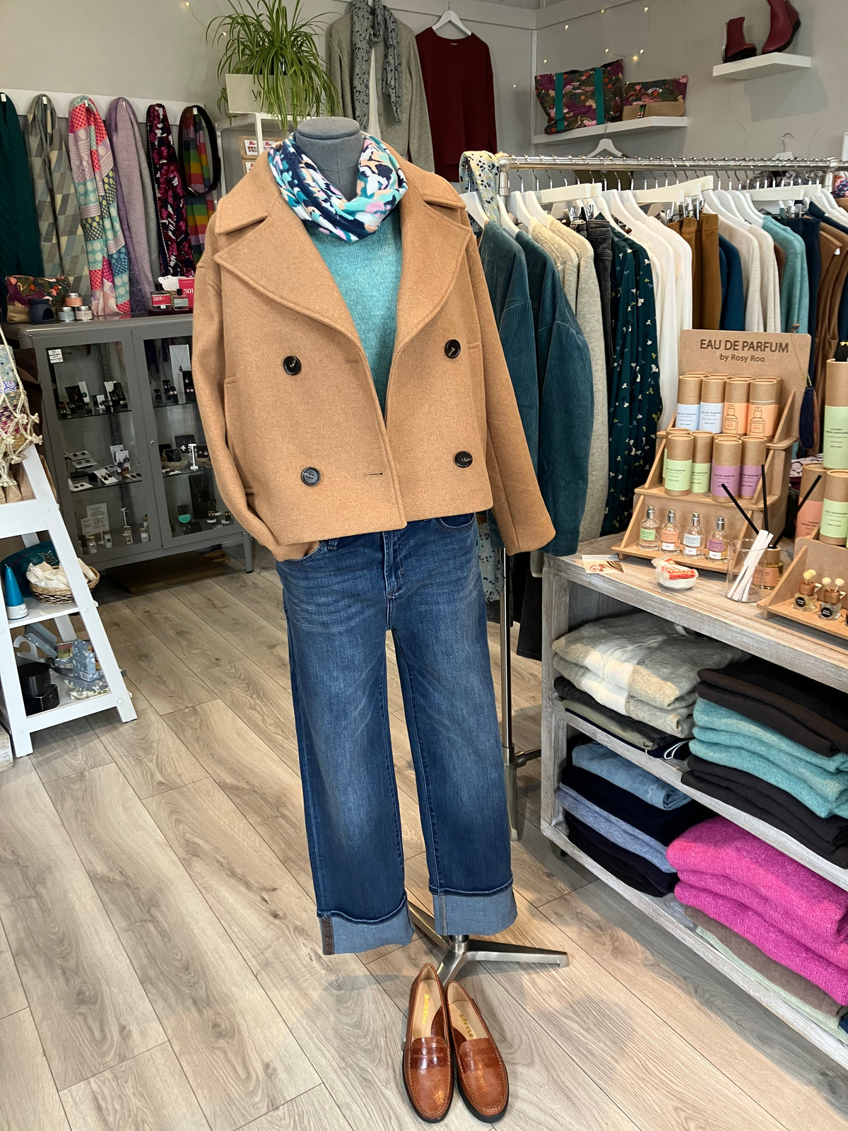 Lily & Me Elodie sweater in sea blue - [shop_name Strathaven] [womens clothing]