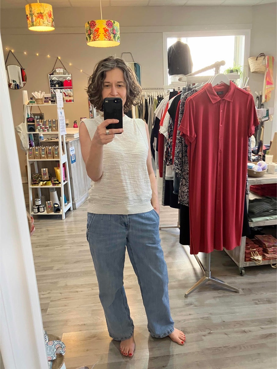 Yaya textured sleeveless top