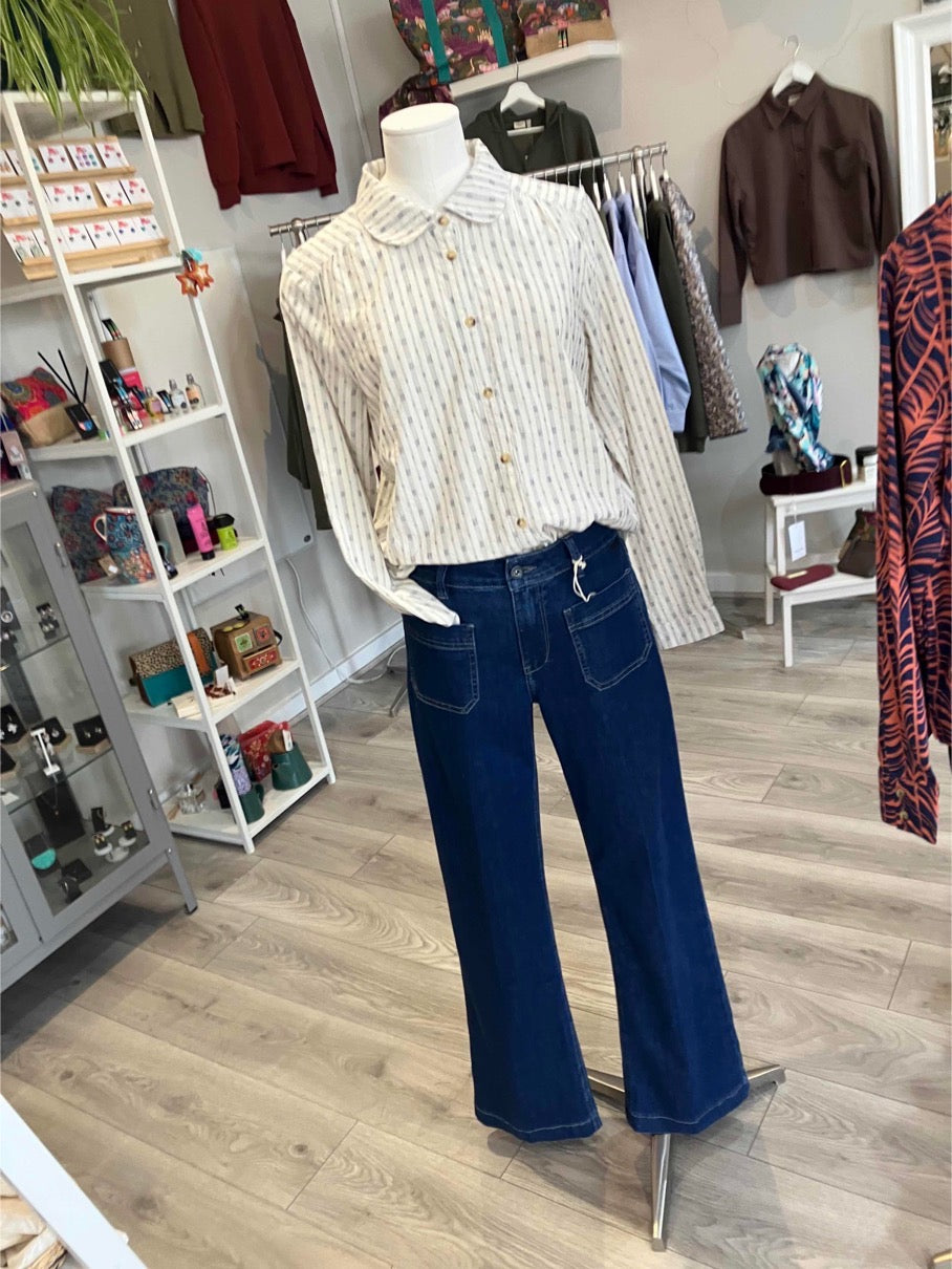 Red Button Colette front patch pocket in mid stone - [shop_name Strathaven] [womens clothing]
