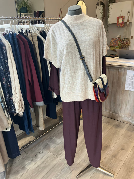 Fransa Sanny vest knit in oatmeal melange - [shop_name Strathaven] [womens clothing]