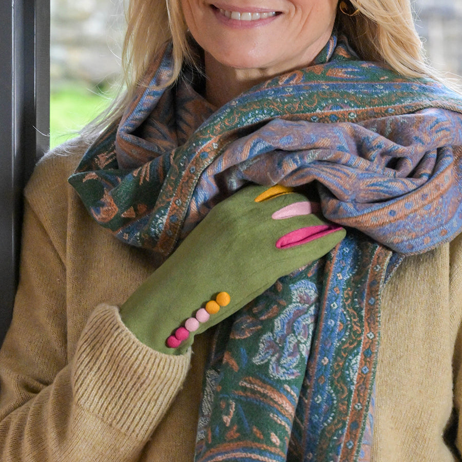 POM Frida faux suede gloves - various colours - [shop_name Strathaven] [womens clothing]