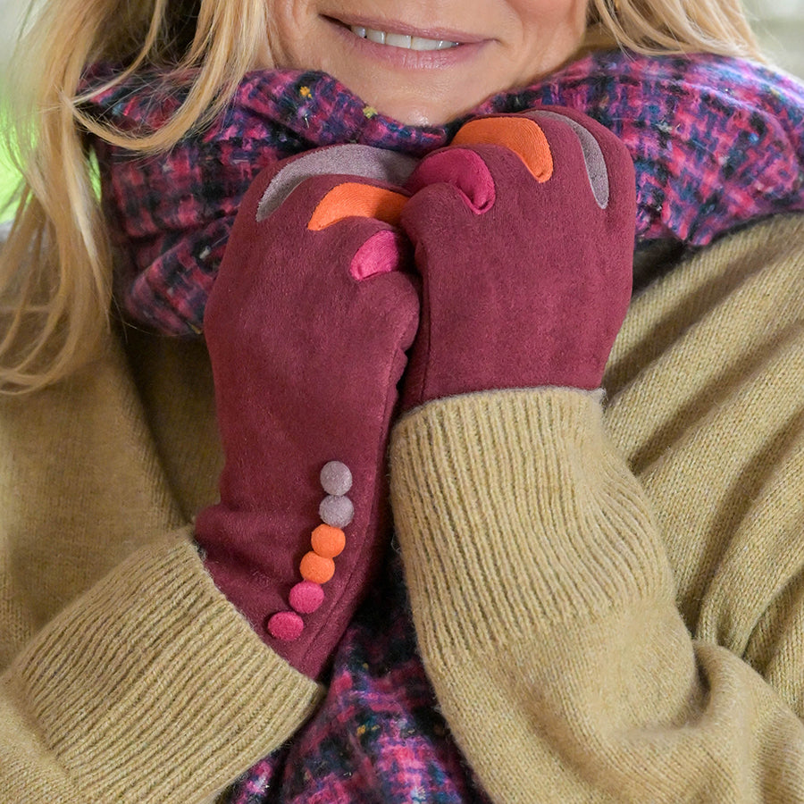 POM Frida faux suede gloves - various colours - [shop_name Strathaven] [womens clothing]