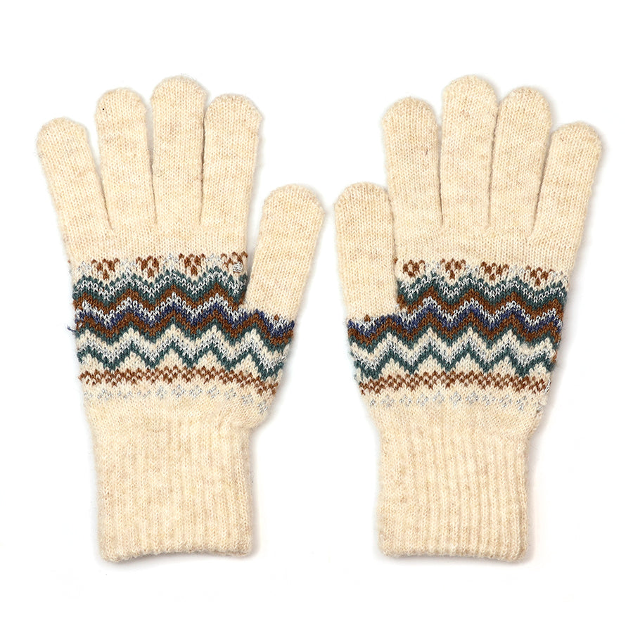 POM Sofia recycled blend Fair Isle gloves - [shop_name Strathaven] [womens clothing]
