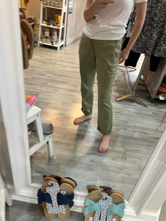 Red Button Tessy trousers in summer sage green