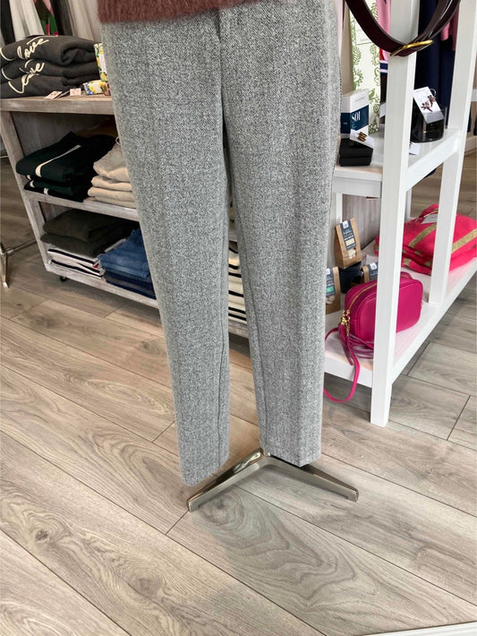 Yest Bertille trouser in silver grey melange