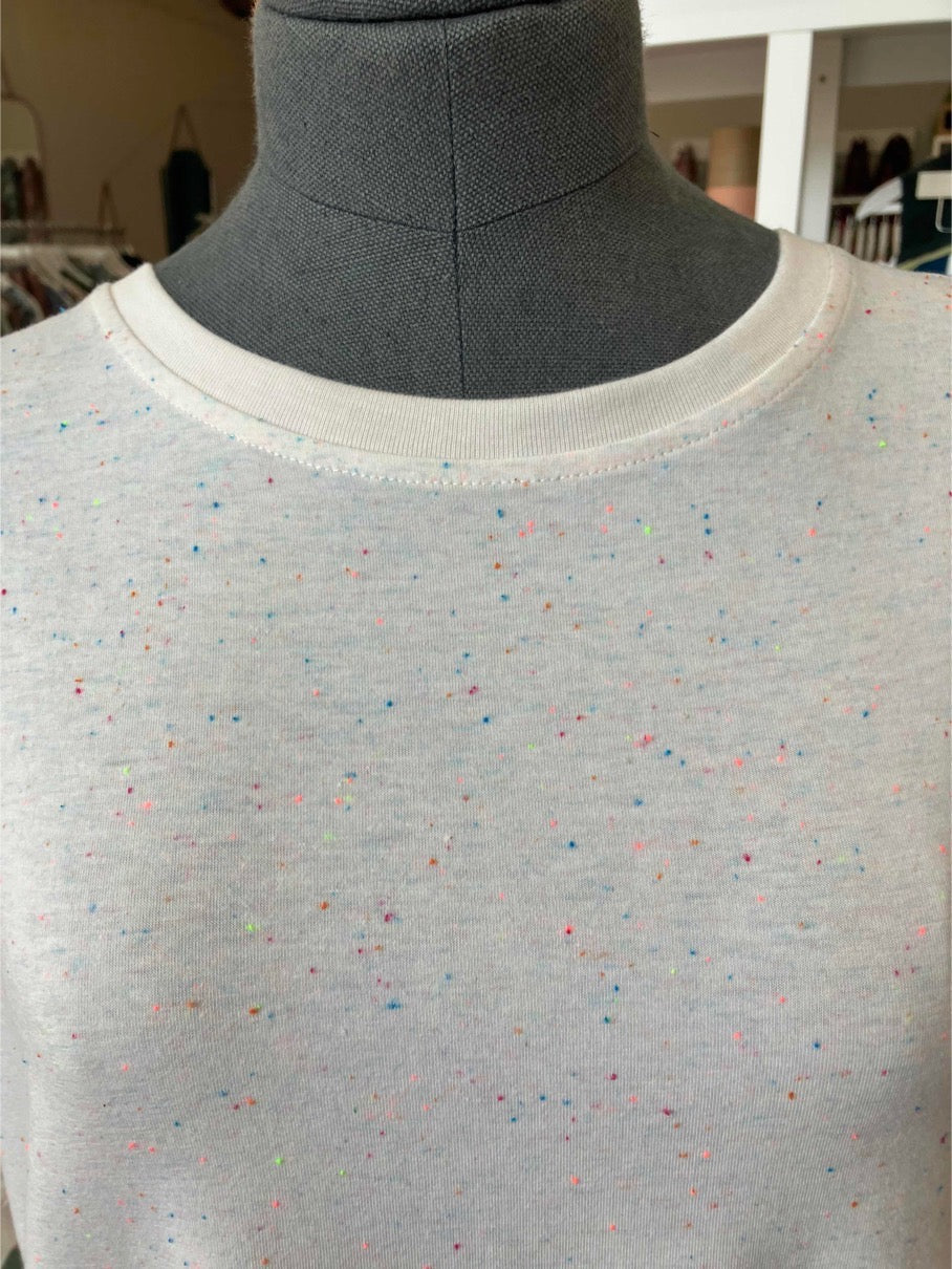 Numph Nuhuby t shirt with speckle detail