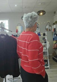 Fransa Kendra sweater in mars red