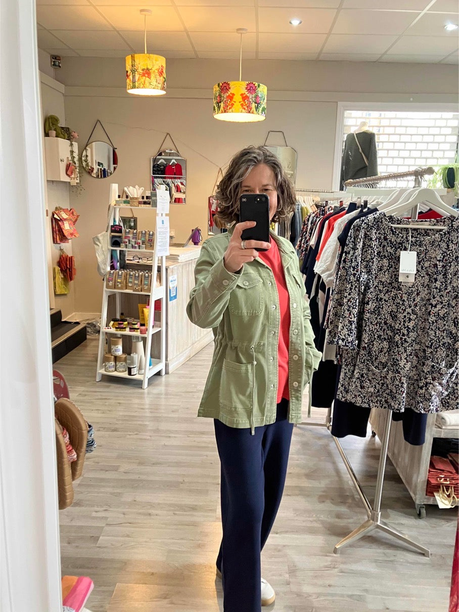 Red Button Robie teagreen denim jacket