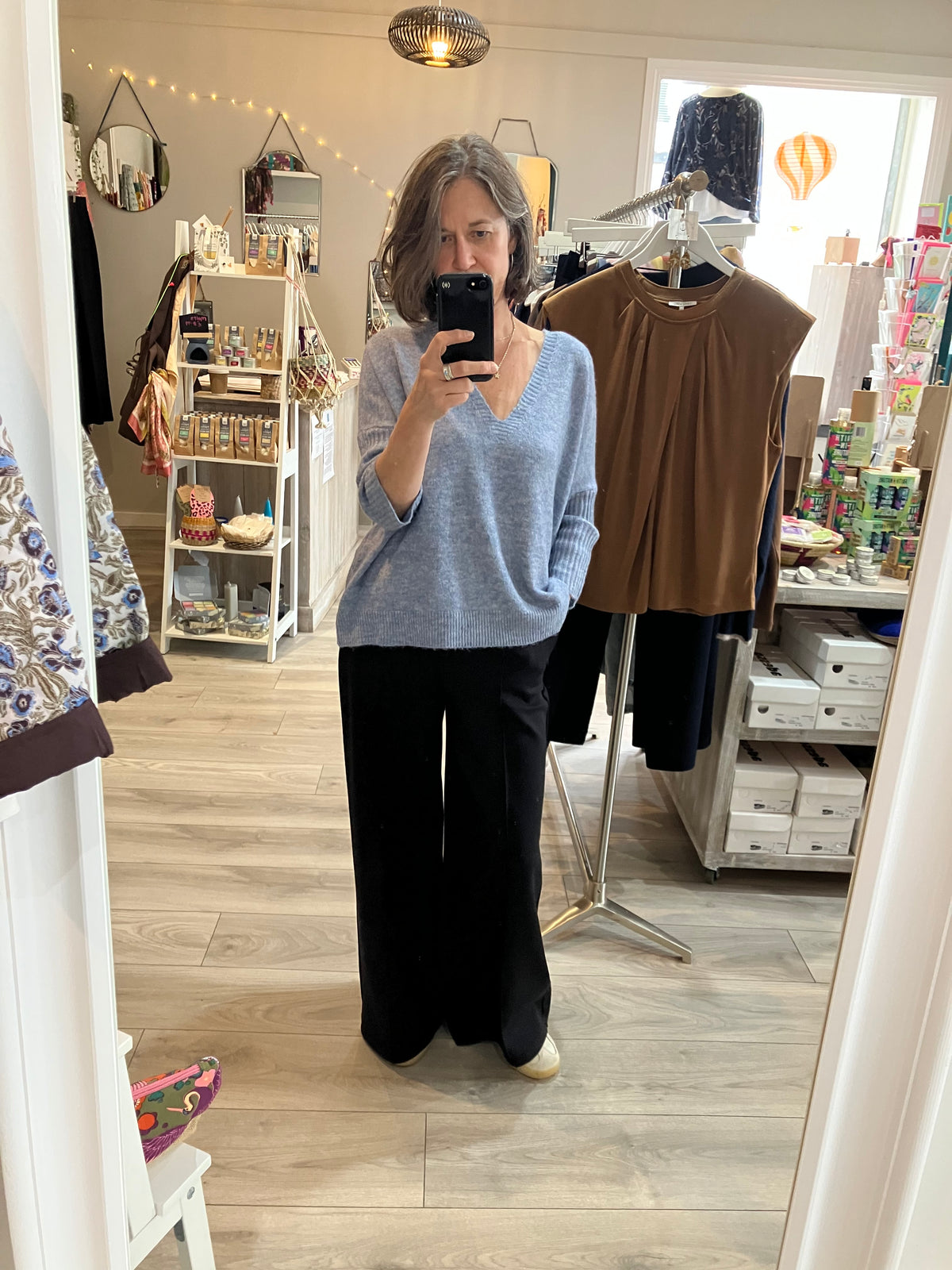 Betty Basics Elodie wide length black trouser - [shop_name Strathaven] [womens clothing]