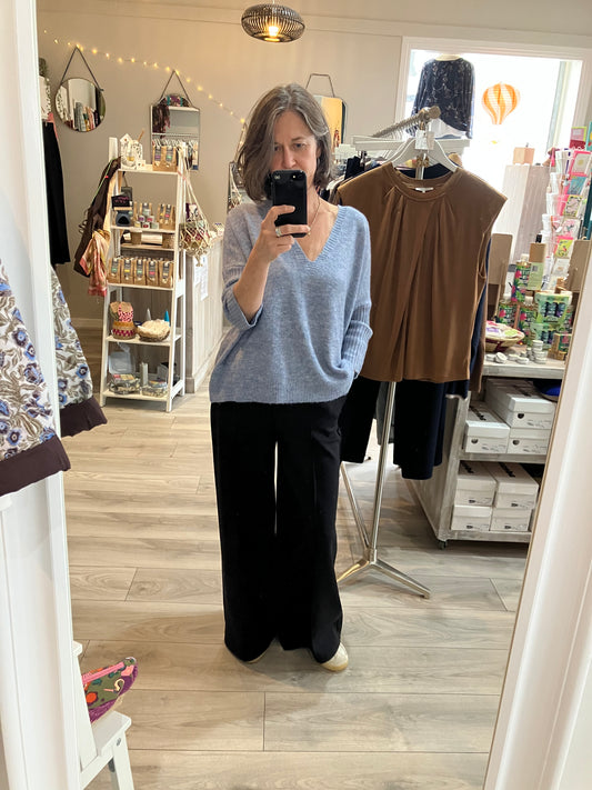 Betty Basics Elodie wide length black trouser - [shop_name Strathaven] [womens clothing]