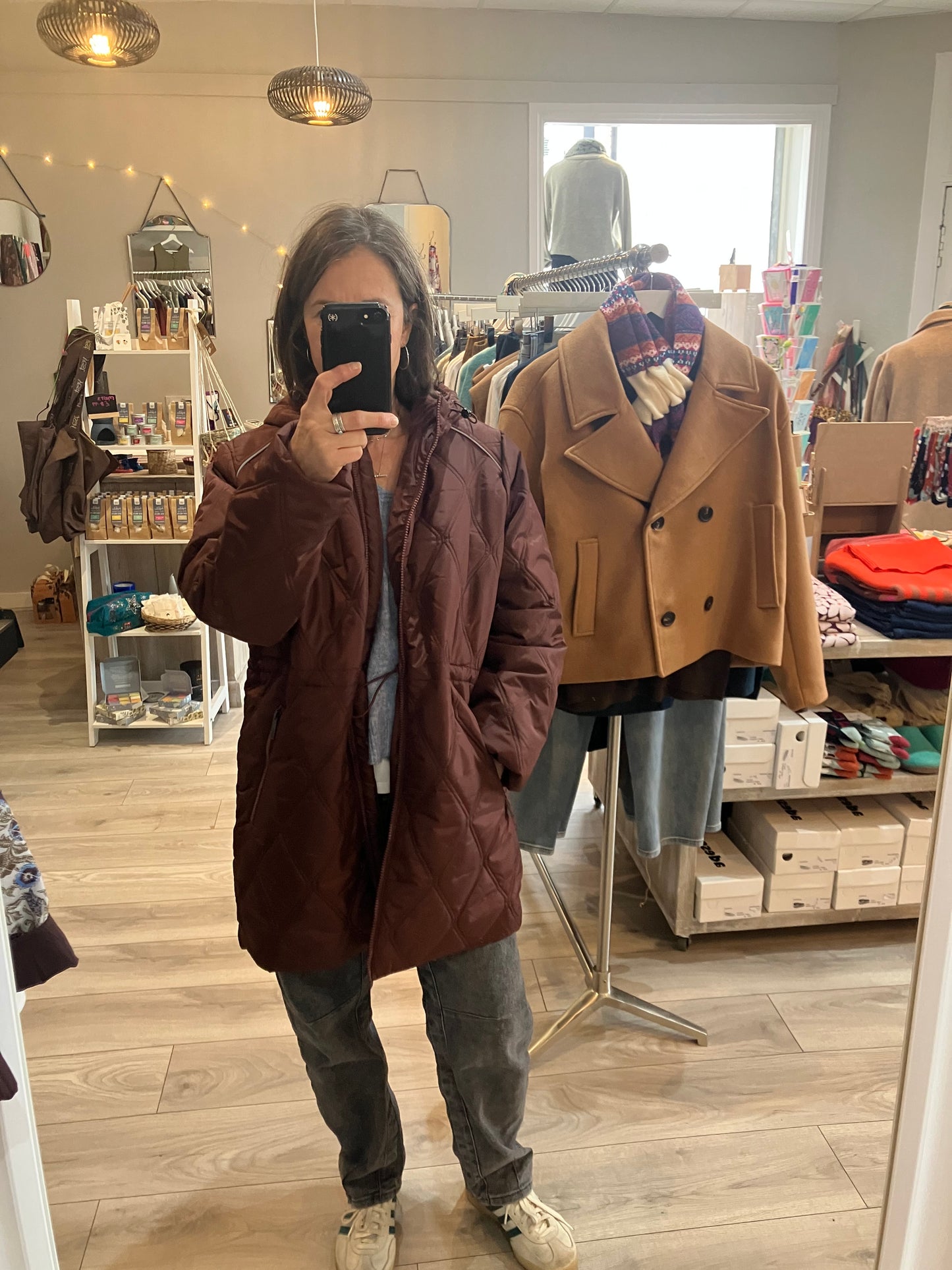 Fransa Agate jacket in rum raisin