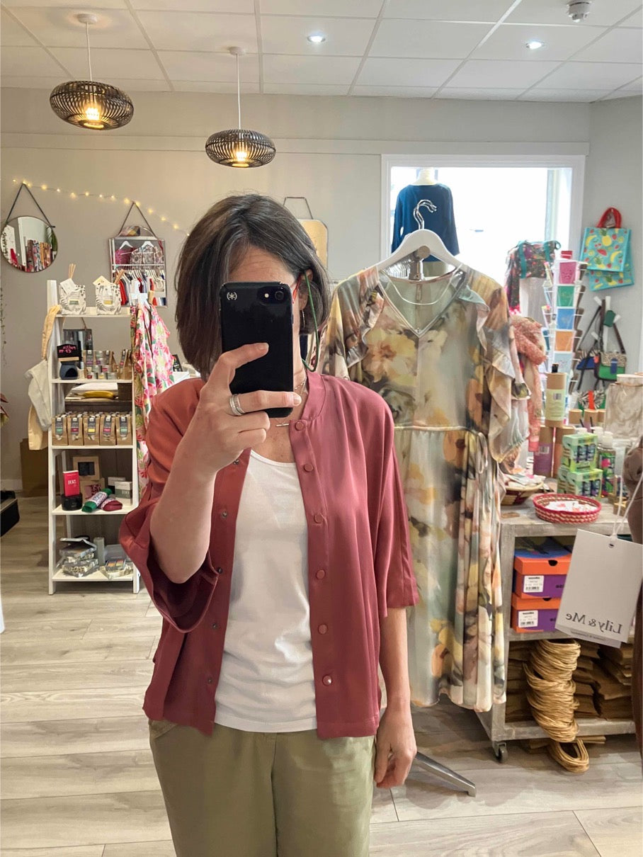 Yest Ksenia blousey jacket in plum - [shop_name Strathaven] [womens clothing]