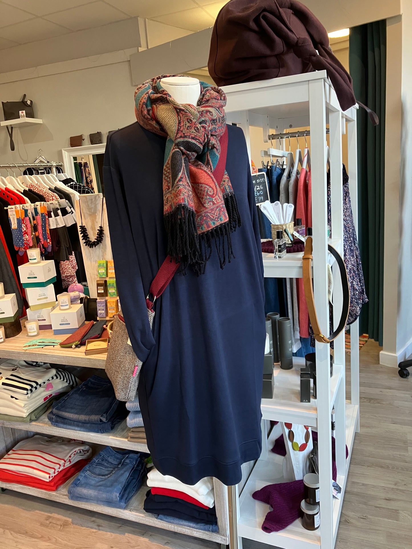 Fransa Aurora dress in navy blazer