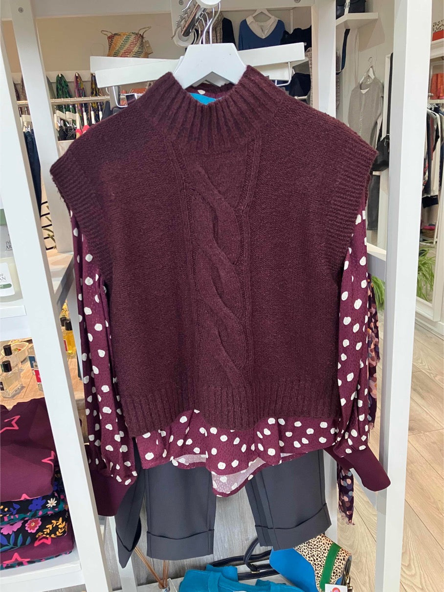 Numph Nucaly tank knit in winetasting