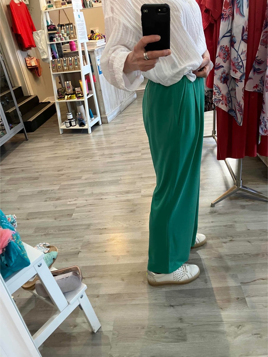 Paz Torras green trouser pants