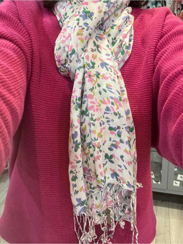 Pastel mix meadow modal scarf - [shop_name Strathaven] [womens clothing]
