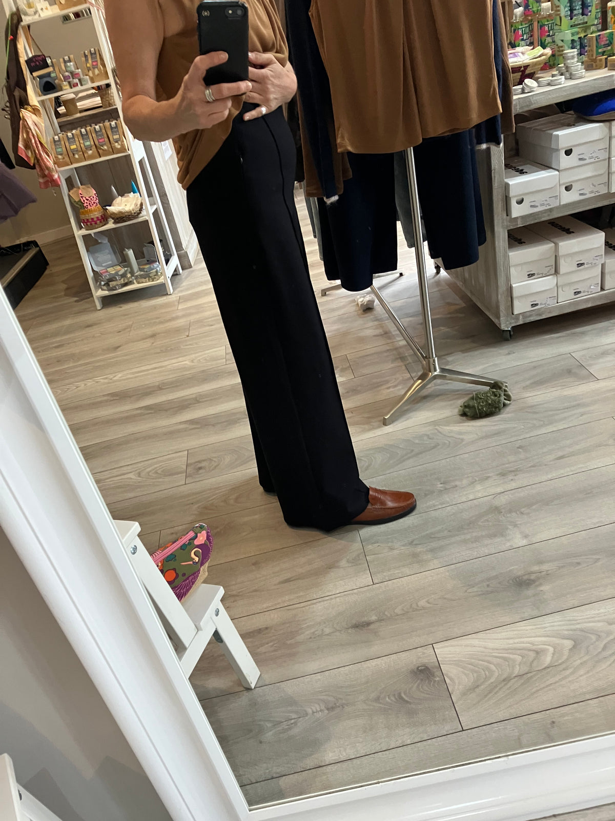 Betty Basics Elodie wide length black trouser - [shop_name Strathaven] [womens clothing]