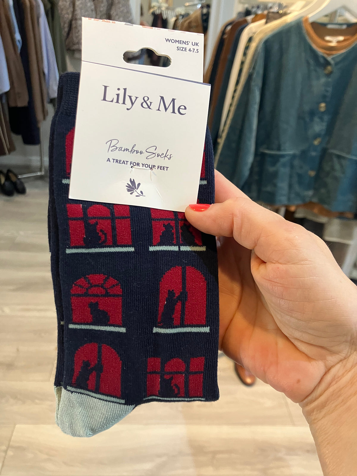 Lily & Me city scene socks