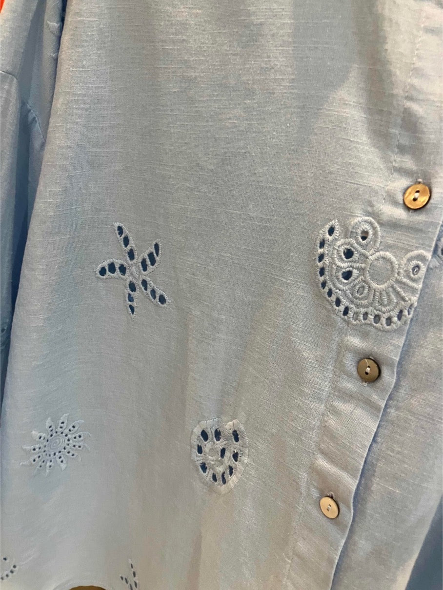 Numph Numarielle shirt in placid blue - [shop_name Strathaven] [womens clothing]