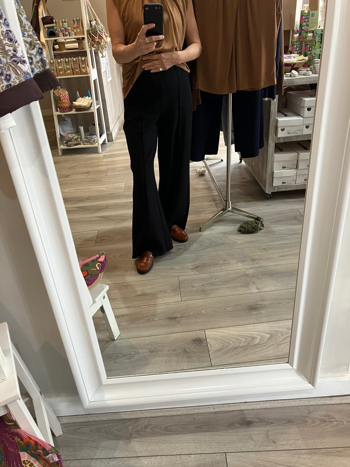Betty Basics Elodie wide length black trouser - [shop_name Strathaven] [womens clothing]