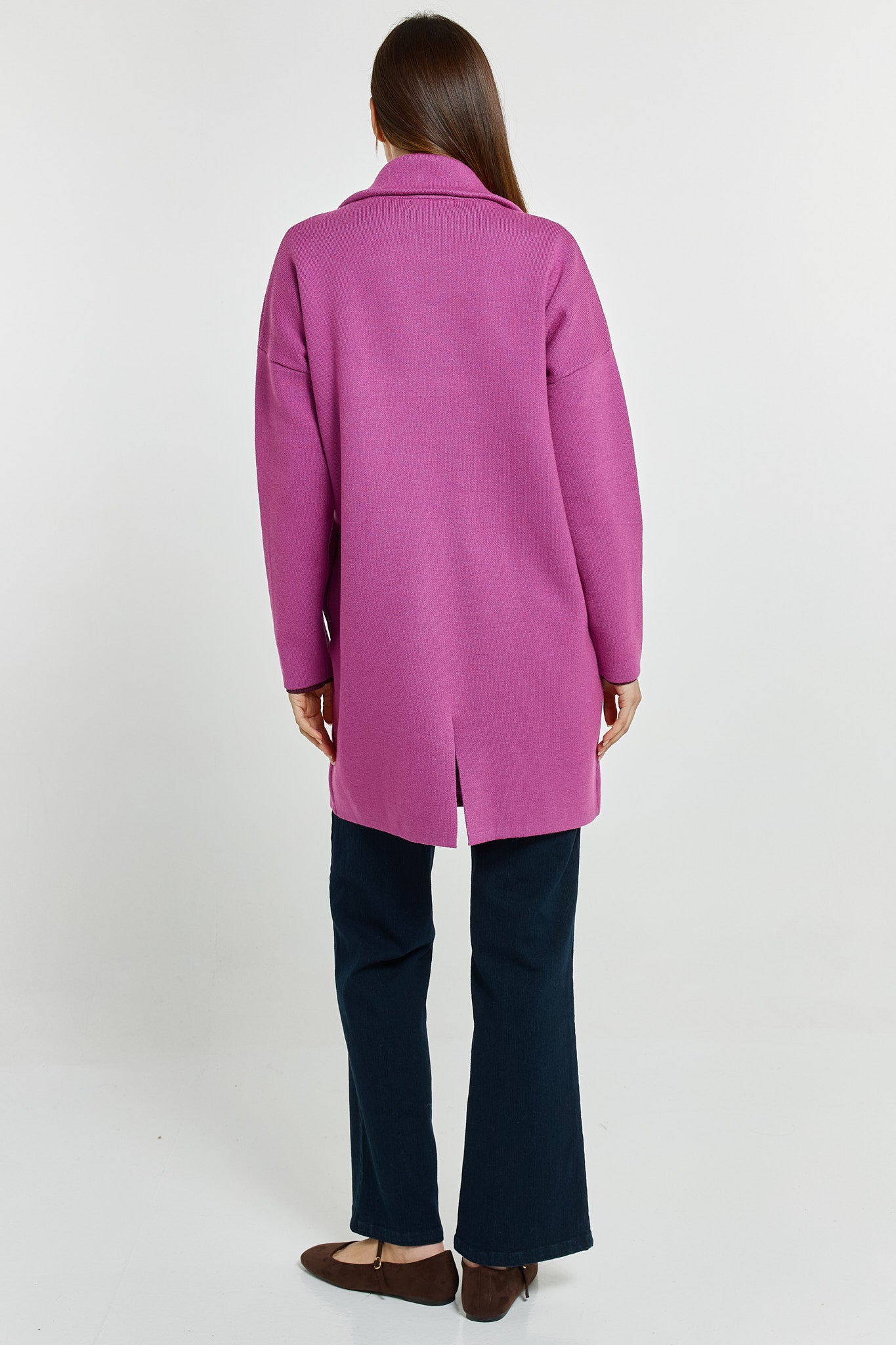 Betty Basics Bristol coatigan in mulberry pink - [shop_name Strathaven] [womens clothing]