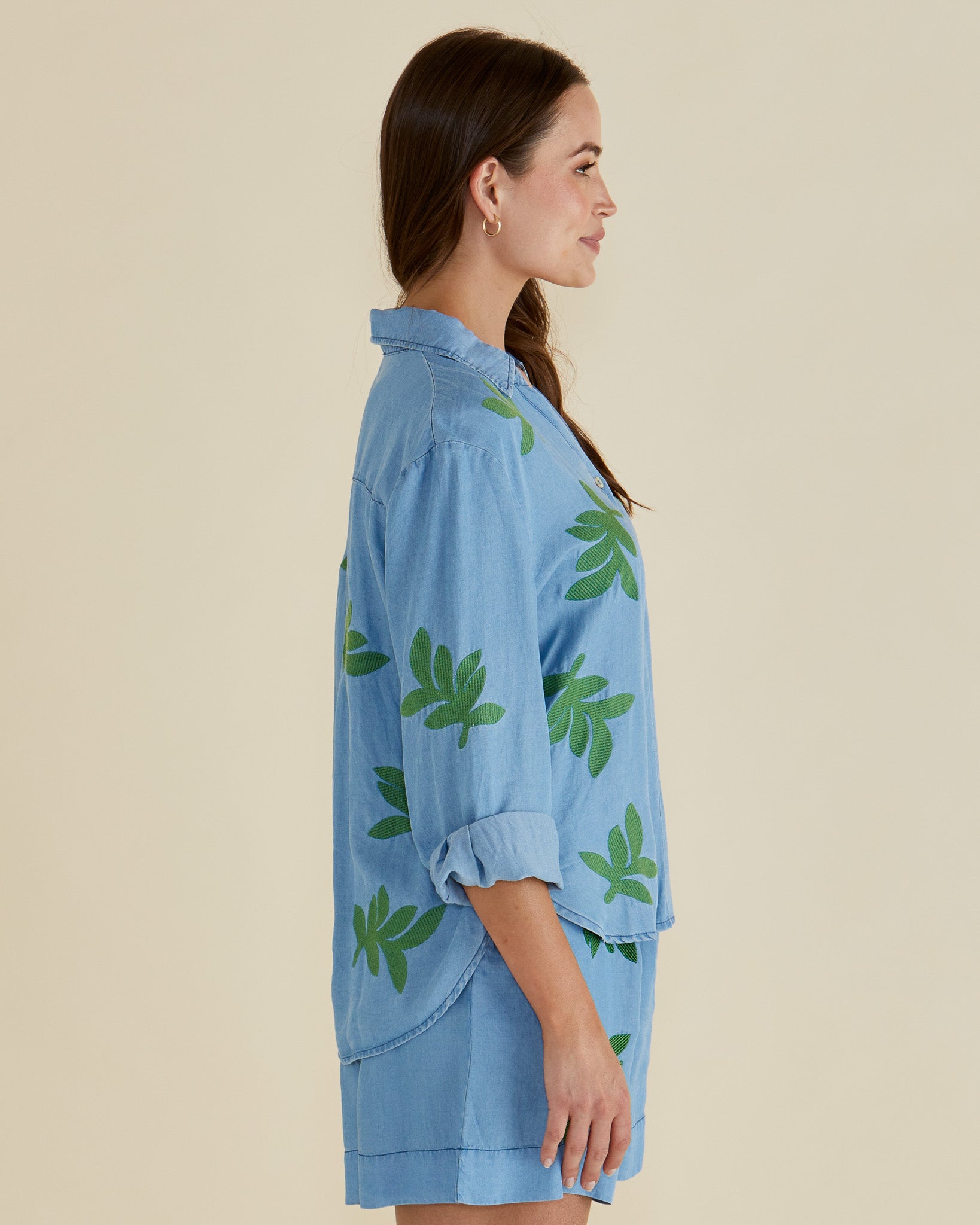 Betty Basics Daria Lyocell leaf shirt - [shop_name Strathaven] [womens clothing]