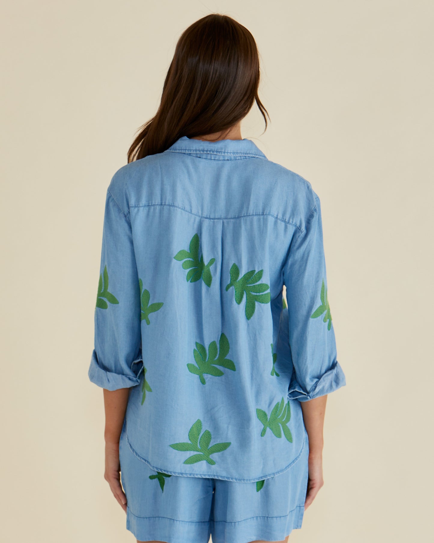 Betty Basics Daria Lyocell leaf shirt - [shop_name Strathaven] [womens clothing]
