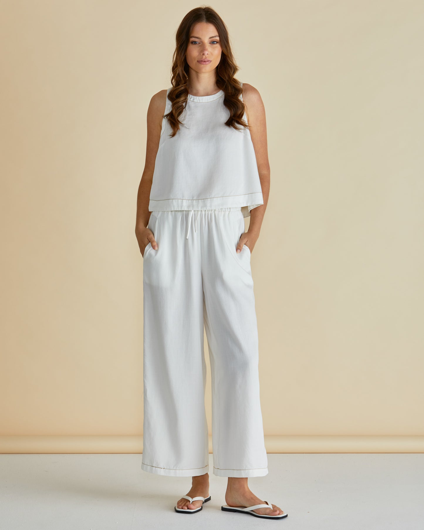 Betty Basics Copacabana shell top in off white - [shop_name Strathaven] [womens clothing]