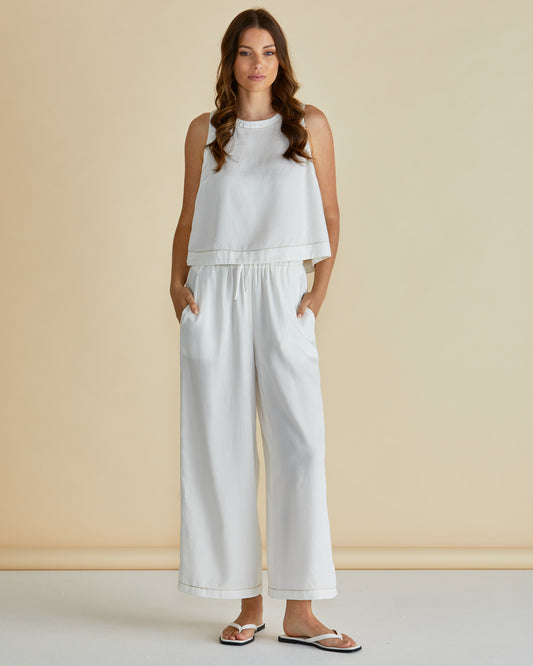 Betty Basics Copacabana shell top in off white - [shop_name Strathaven] [womens clothing]