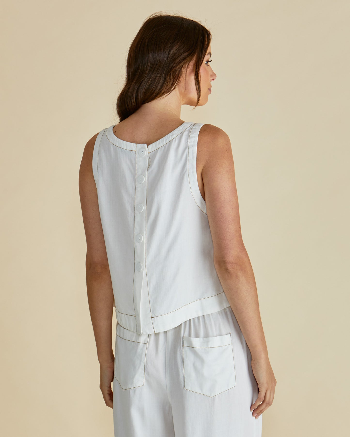 Betty Basics Copacabana shell top in off white - [shop_name Strathaven] [womens clothing]