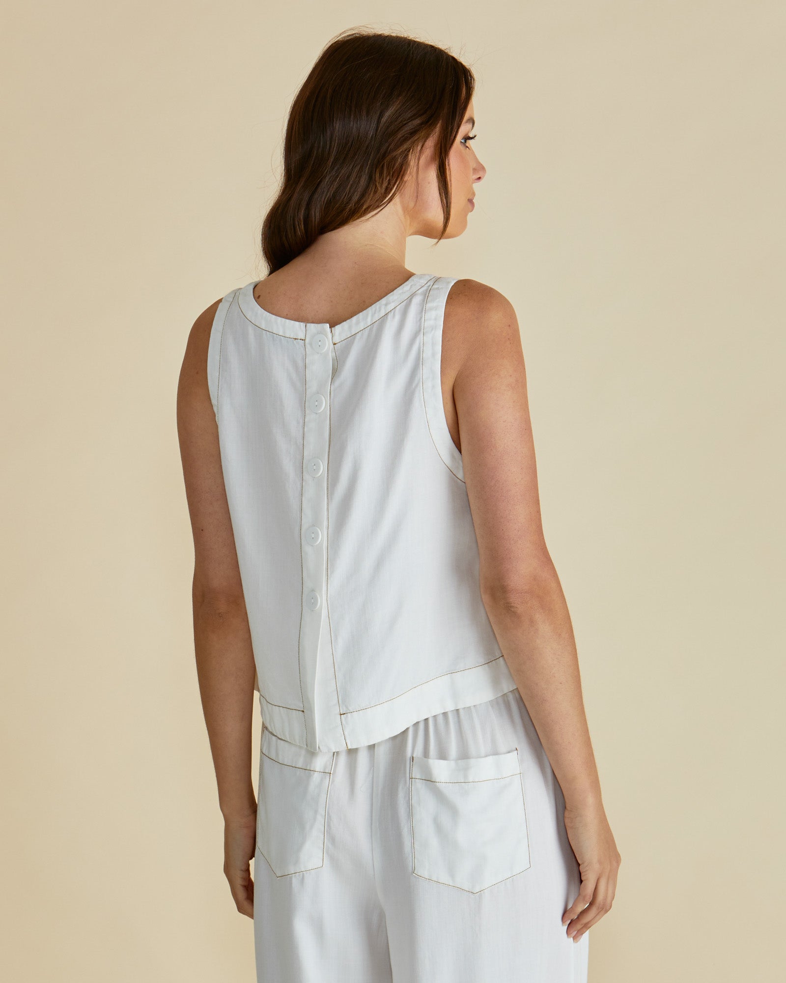 Betty Basics Copacabana shell top in off white - [shop_name Strathaven] [womens clothing]