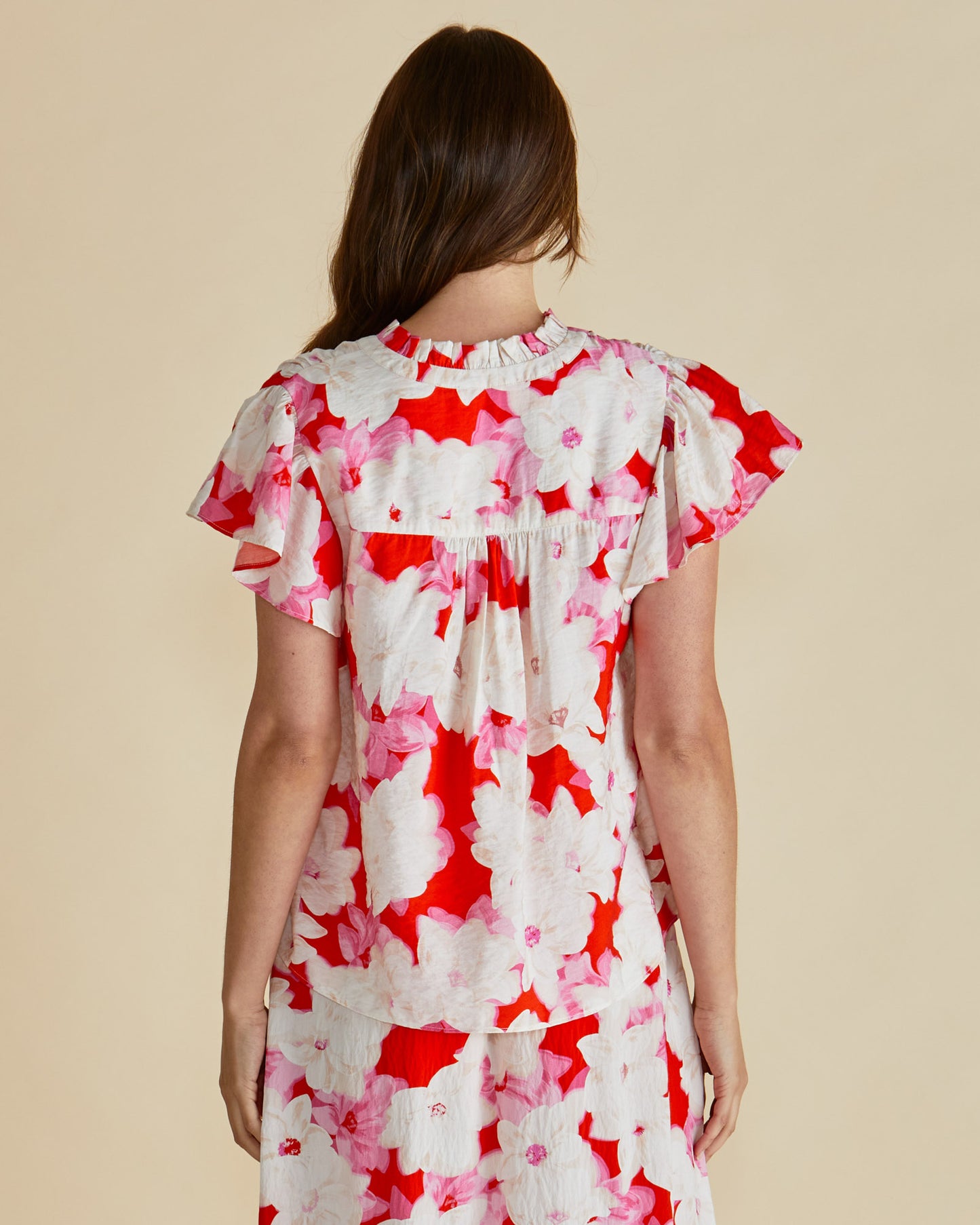 Betty Basics Lyra blouse in red floral - [shop_name Strathaven] [womens clothing]