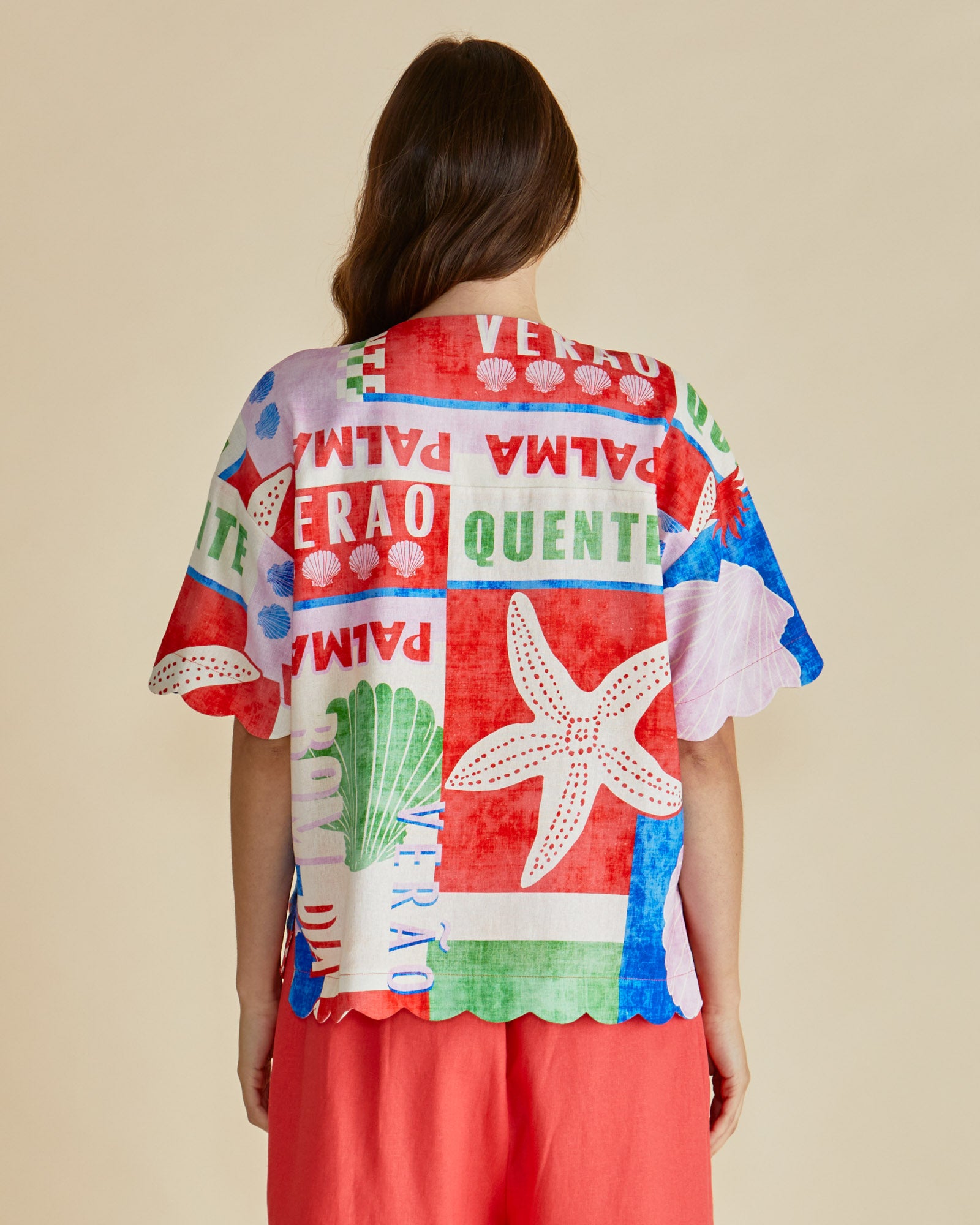 Betty Basics Sea Scarlett shirt in seashell print - [shop_name Strathaven] [womens clothing]