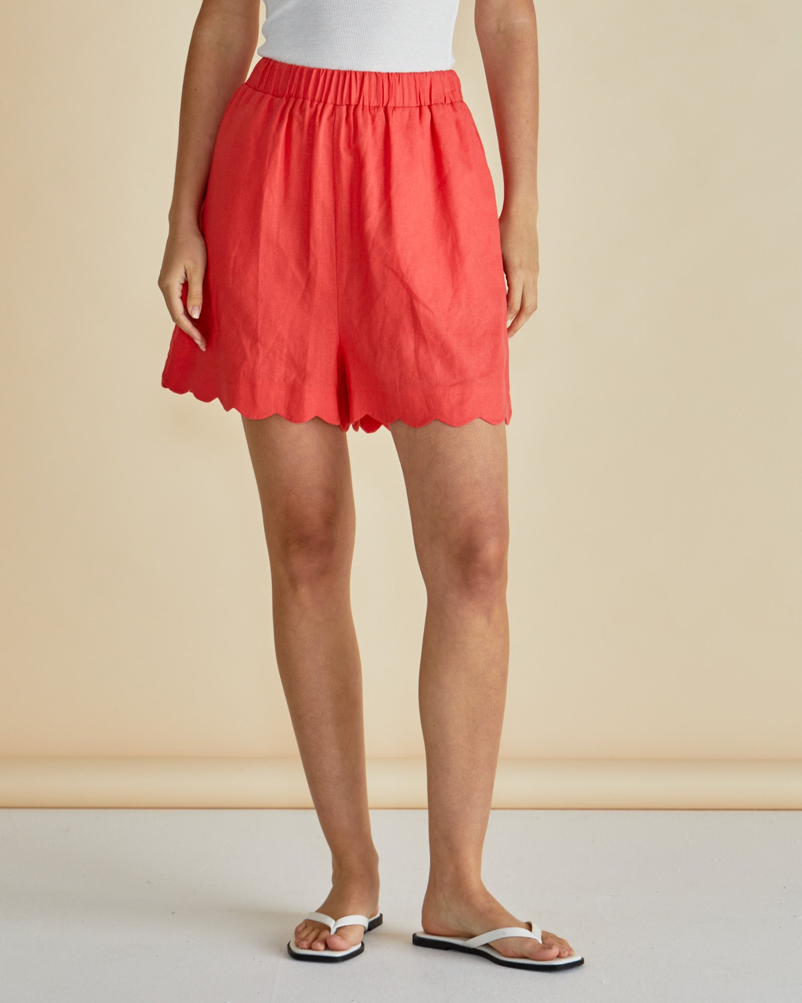Betty Basics Seraphina shorts in red - [shop_name Strathaven] [womens clothing]