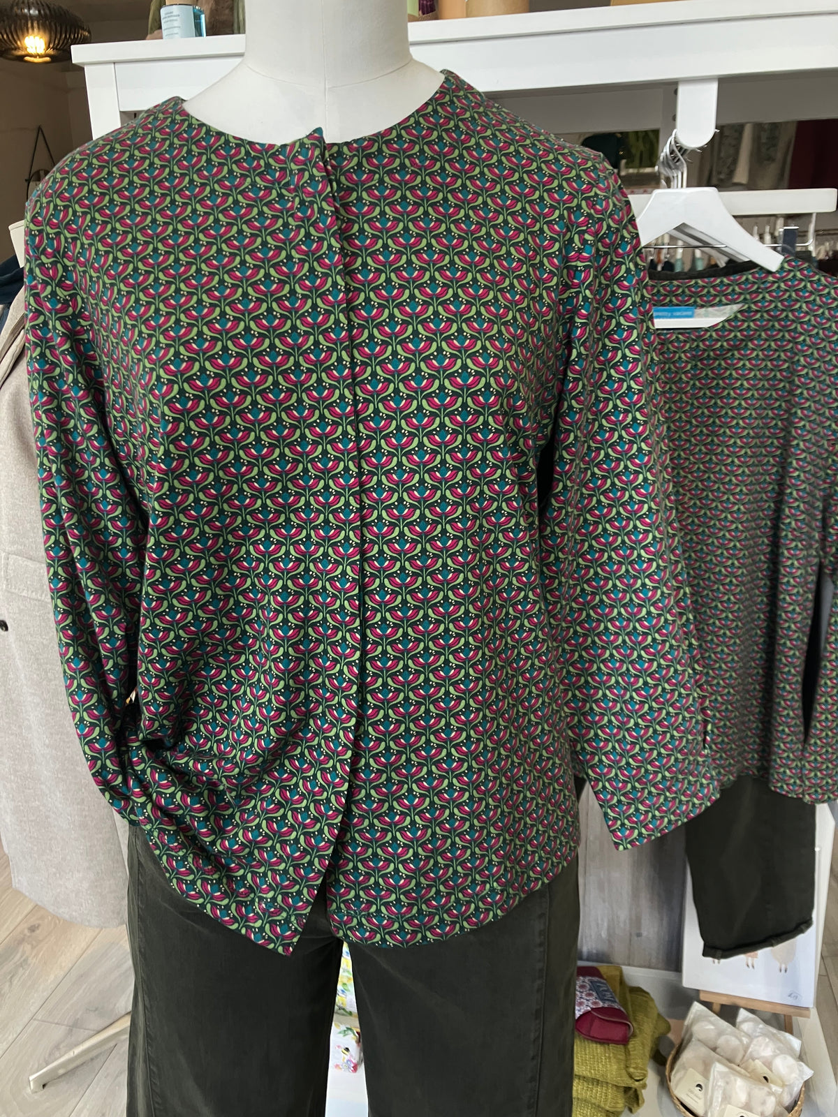 Pretty Vacant Annie jacket style top in lotus