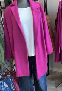 Betty Basics Bristol coatigan in mulberry pink - [shop_name Strathaven] [womens clothing]