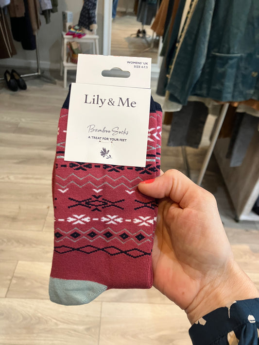 Lily & Me Fair Isle socks - [shop_name Strathaven] [womens clothing]