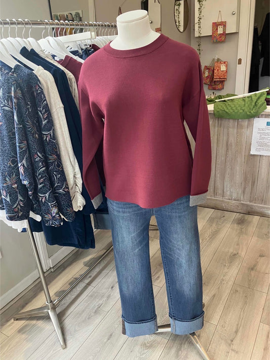 Yest Brenna sweater in wine red