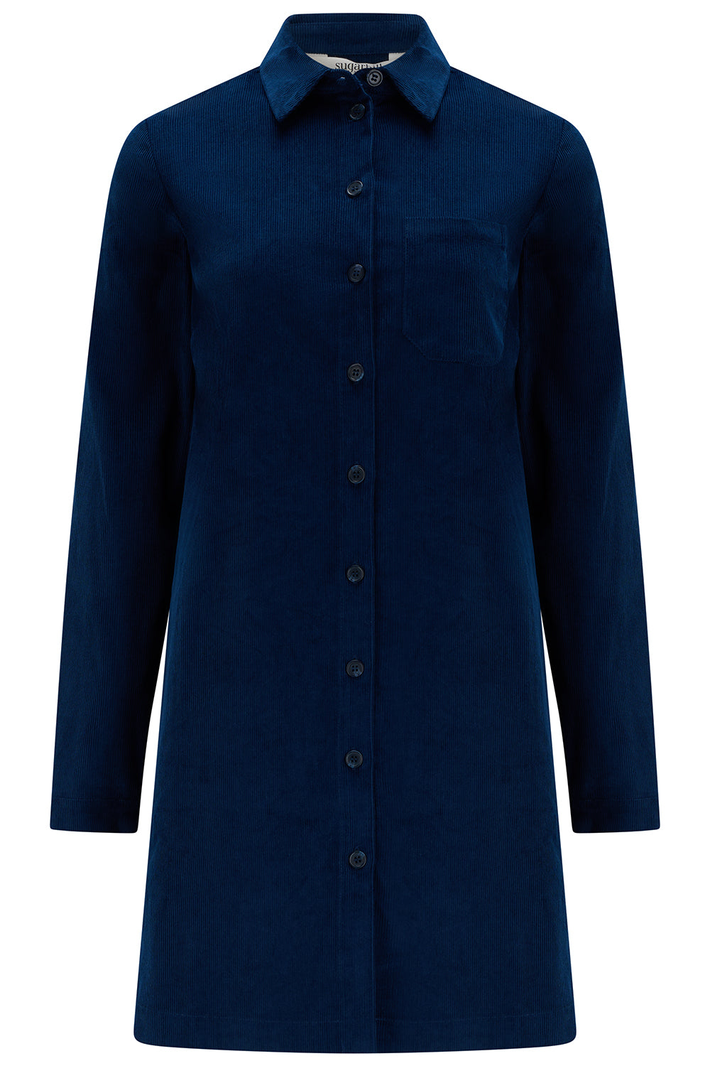 Sugarhill Brighton Ethel cord shirt dress in teal