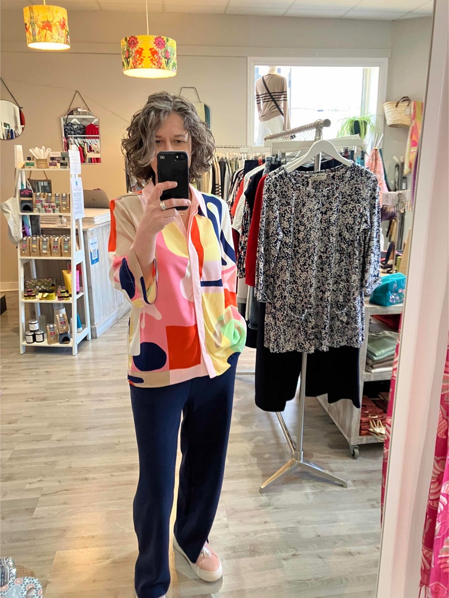 Numph Nuulrika short sleeve shirt in flamingo pink