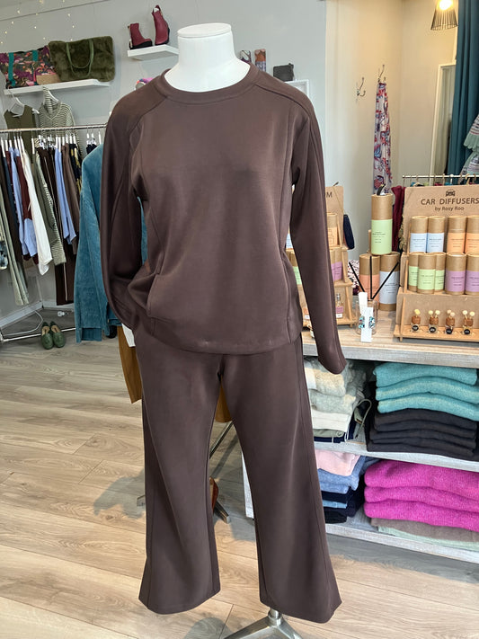 Paz Torras comfy brown casual trouser - [shop_name Strathaven] [womens clothing]